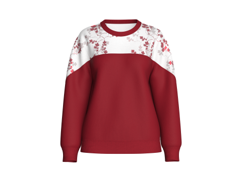 M&auml;dchen-Sweatshirt mit Kirschbl&uuml;ten-Einsatz 3D Modell