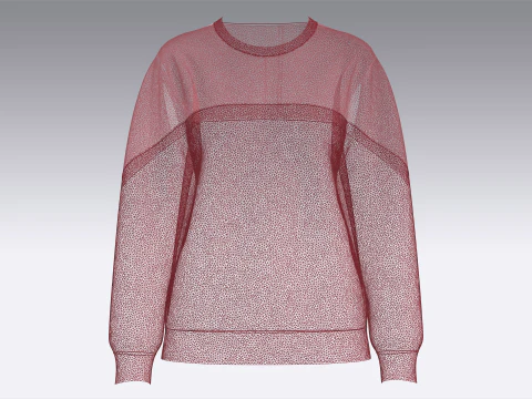 Felpa con pannello di fiori di ciliegio per ragazze Modello 3D