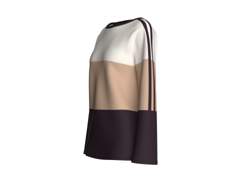 ガールズ長袖トップス 3Dモデル