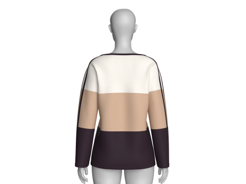 ガールズ長袖トップス 3Dモデル