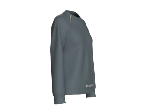 Толстовка з принтом і застібкою-блискавкою для дівчат 3D Модель