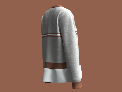 ガールズ フリル ストライプ トップ - メランジ 3Dモデル