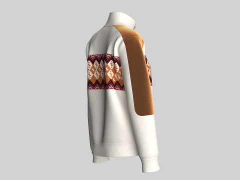 Girls EmberFolk Velvet Half Zip Jacket 3D Model