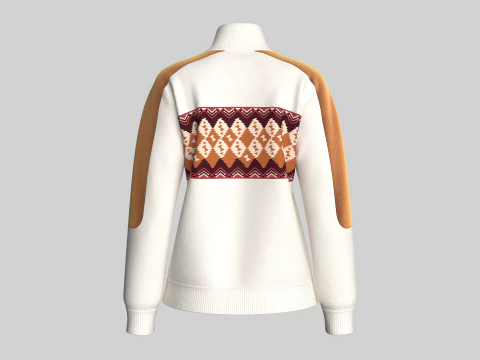 Girls EmberFolk Velvet Half Zip Jacket 3D Model