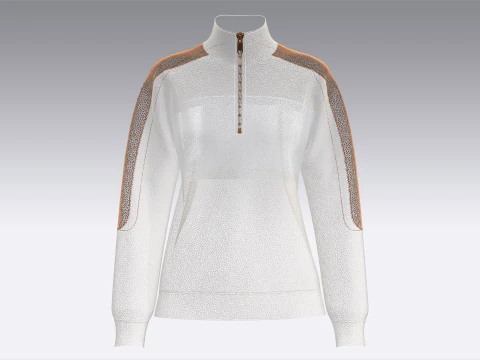 Girls EmberFolk Velvet Half Zip Jacket 3D Model