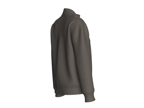 Girls Asymmetric Zip Mock Neck Pullover 3D Model