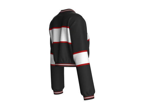 Укороченный свитшот с принтом букв для девочек 3D Модель