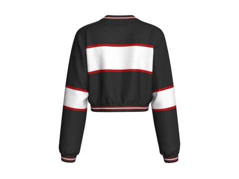 Укороченный свитшот с принтом букв для девочек 3D Модель