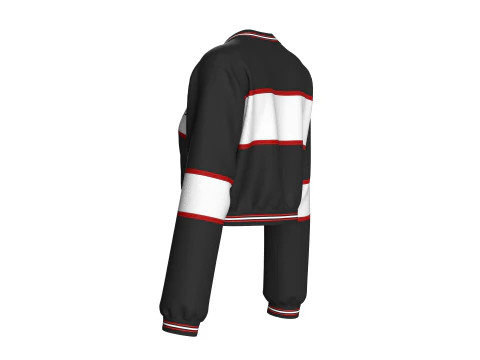 Укороченный свитшот с принтом букв для девочек 3D Модель