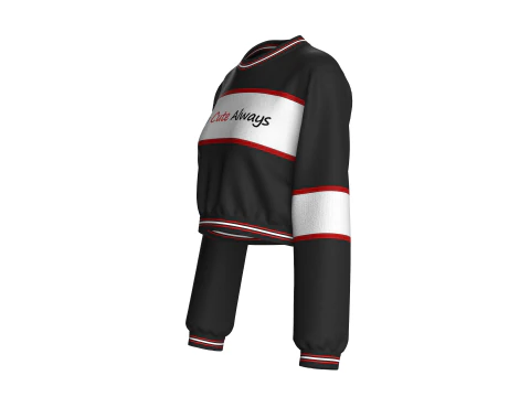 Укороченный свитшот с принтом букв для девочек 3D Модель