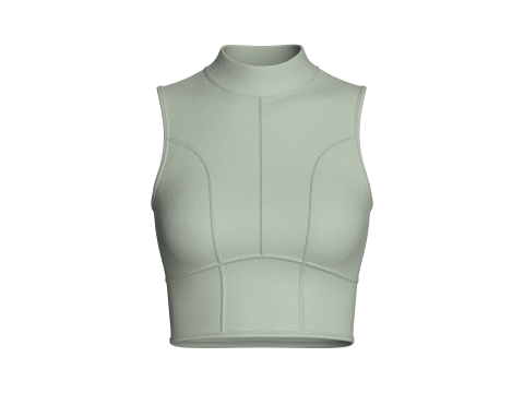 Blusa feminina com decote alto e contorno Modelo 3D