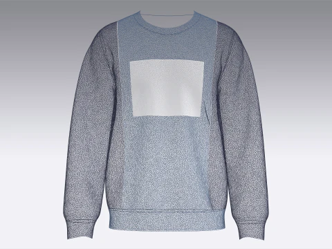 Men Printed Sweatshirt - SNOW BREEZE 3D Model