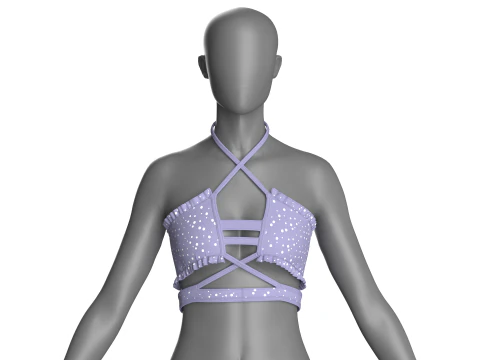 Meisjes bedrukte bralette 3D Model