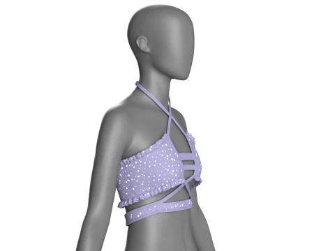 Girls Printed Bralette 3D Model