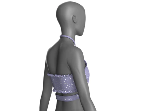 Girls Printed Bralette 3D Model