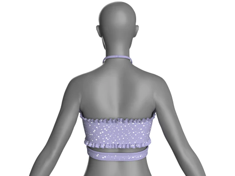 Girls Printed Bralette 3D Model