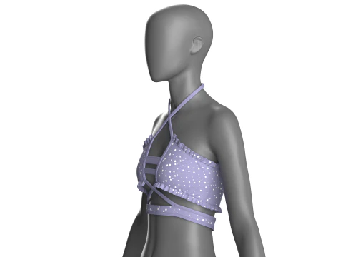 Girls Printed Bralette 3D Model