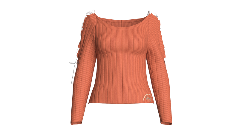 Girls Criss Cross Sweater 3D Model .c4d .max .obj .3ds .fbx .stl .blend 
