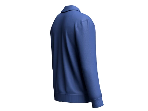 Men Navy Blue Zip-Up Jacket 3D Model