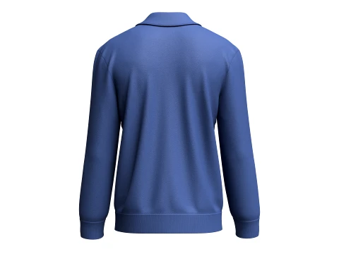 Men Navy Blue Zip-Up Jacket 3D Model