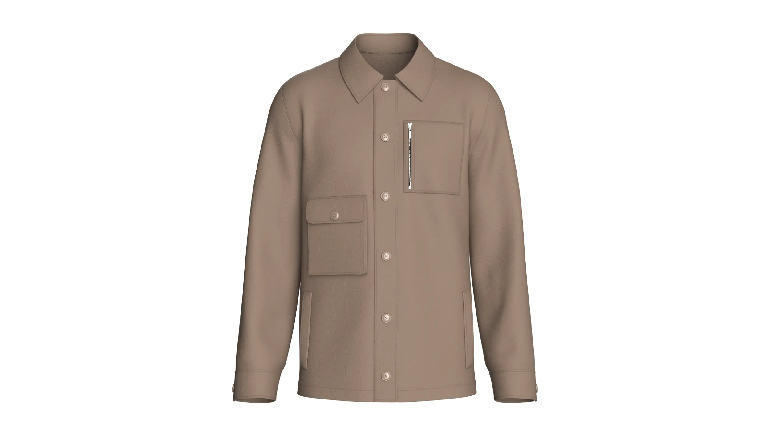 Men Utility Jacket With Multi Pockets 3D Model .c4d .max .obj .3ds .fbx .stl .blend 