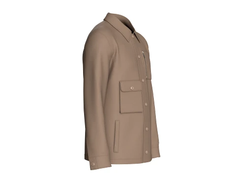 Men Utility Jacket With Multi Pockets 3D Model