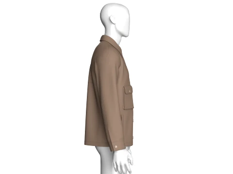 Men Utility Jacket With Multi Pockets 3D Model