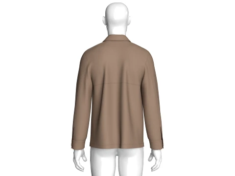 Men Utility Jacket With Multi Pockets 3D Model
