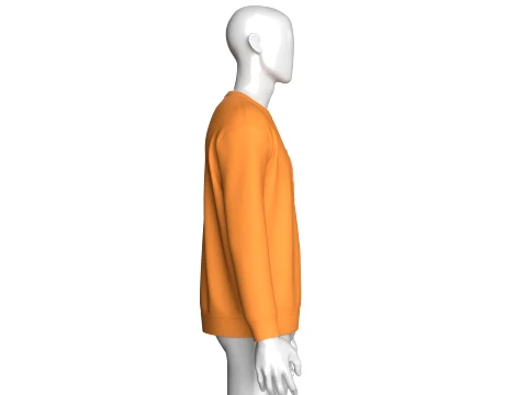 Men Printed Double Layer Zip Pocket Sweatshirt 3D Model