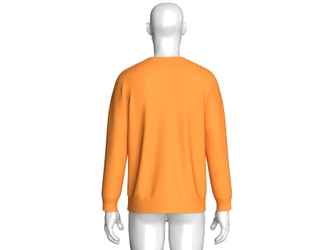 Men Printed Double Layer Zip Pocket Sweatshirt 3D Model