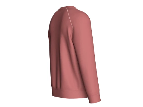 Men Notch Collar Sweatshirt With Chest Pocket 3D Model