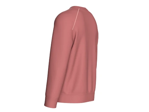 Men Notch Collar Sweatshirt With Chest Pocket 3D Model
