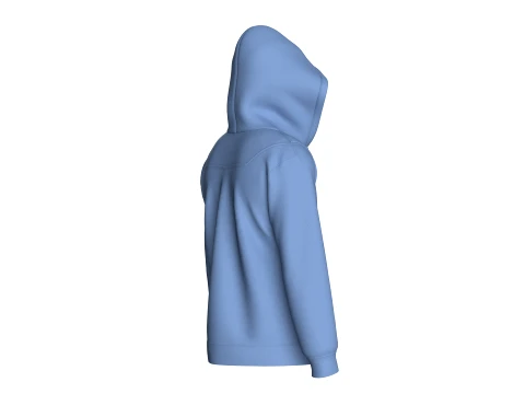 Men Double Layer Half-Zip Hoodie 3D Model
