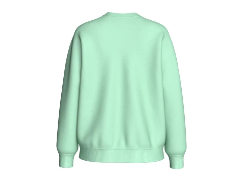 Girls Green Raglan Ribbed Hem Sweatshirt 3D Model