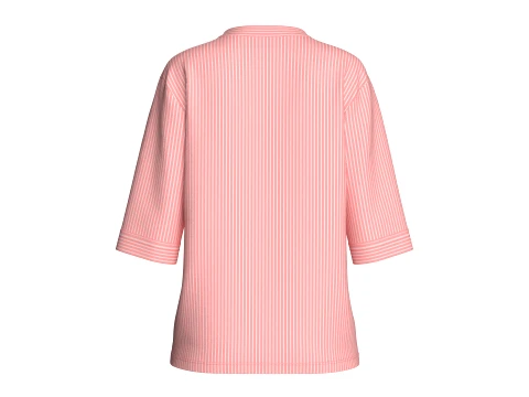 Girls Half-Sleeve Striped Printed Tunic Shirt 3D Model