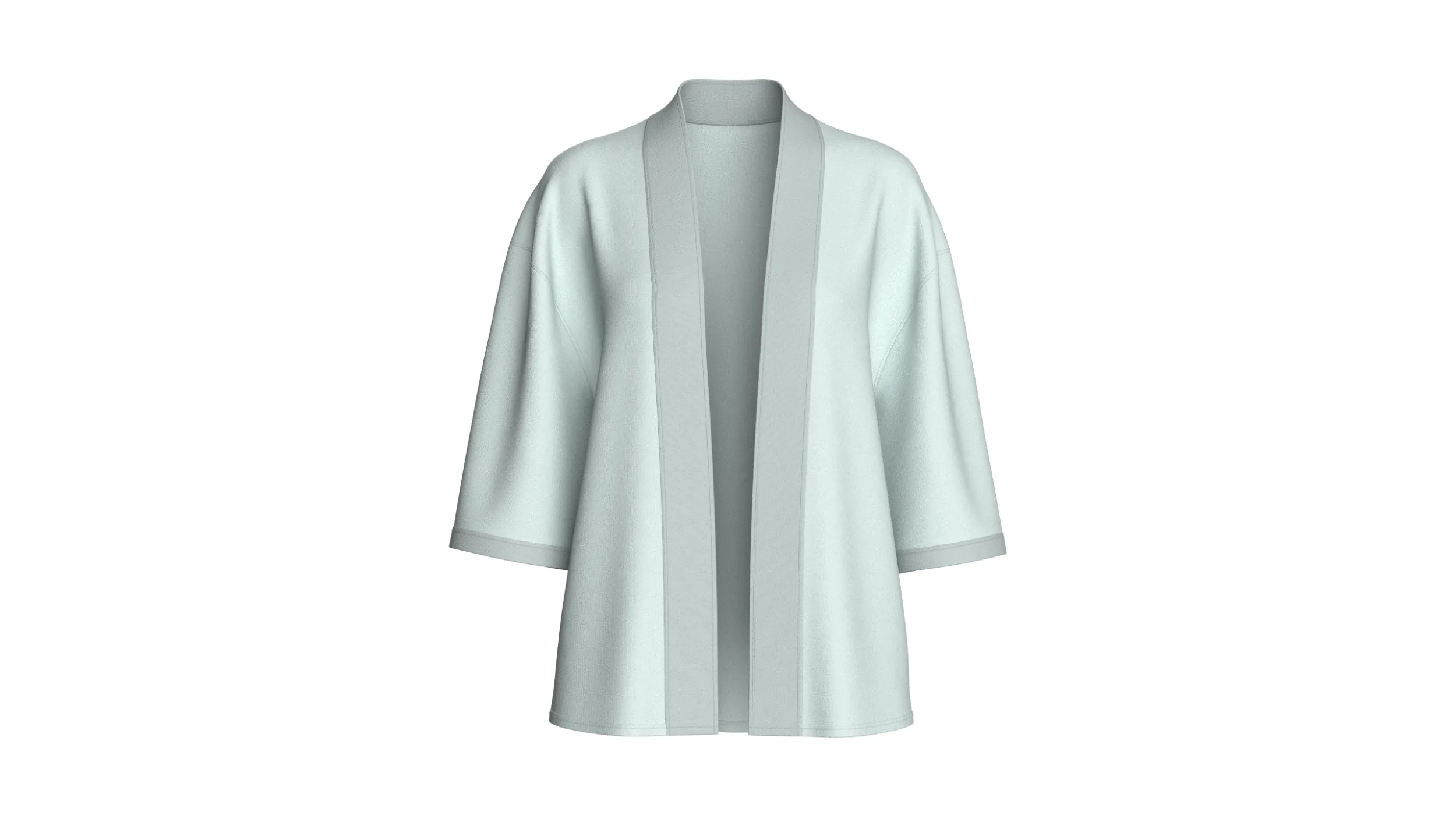 Girls Half-Sleeves Kimono Cardigan 3D Model .c4d .max .obj .3ds .fbx .stl .blend 