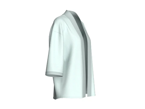 Girls Half-Sleeves Kimono Cardigan 3D Model