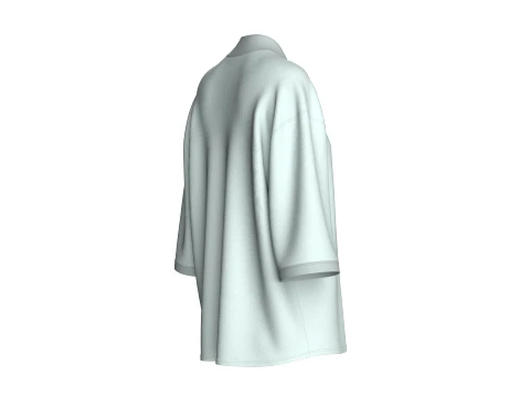 Girls Half-Sleeves Kimono Cardigan 3D Model