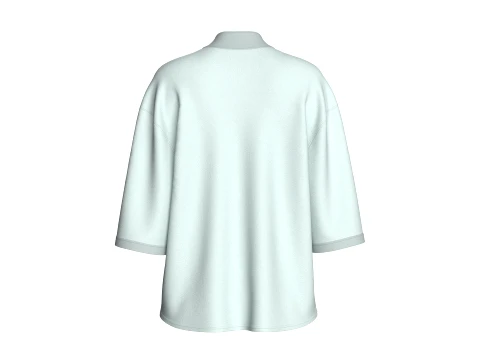 Girls Half-Sleeves Kimono Cardigan 3D Model