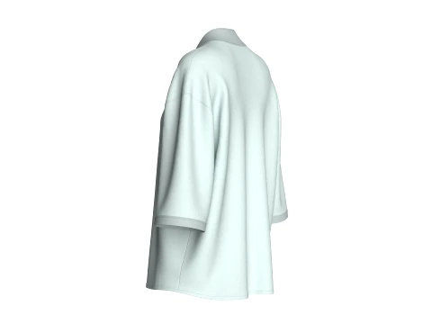 Girls Half-Sleeves Kimono Cardigan 3D Model