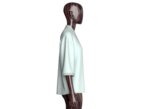 Girls Half-Sleeves Kimono Cardigan 3D Model
