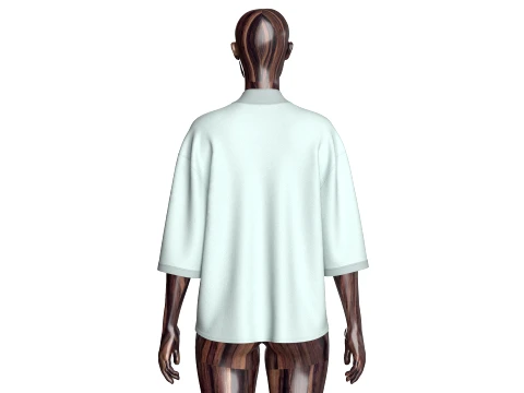 Girls Half-Sleeves Kimono Cardigan 3D Model