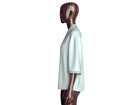 Girls Half-Sleeves Kimono Cardigan 3D Model