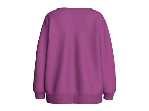 Girls Tactical Sleeve-Pocket Sweatshirt 3D Model
