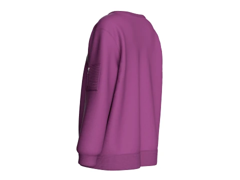 Girls Tactical Sleeve-Pocket Sweatshirt 3D Model