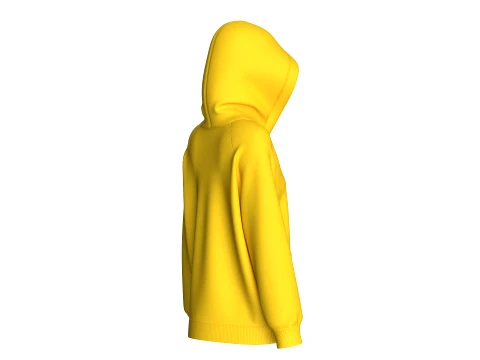 Girls Raglan Sleeve Hooded Jacket 3D Model