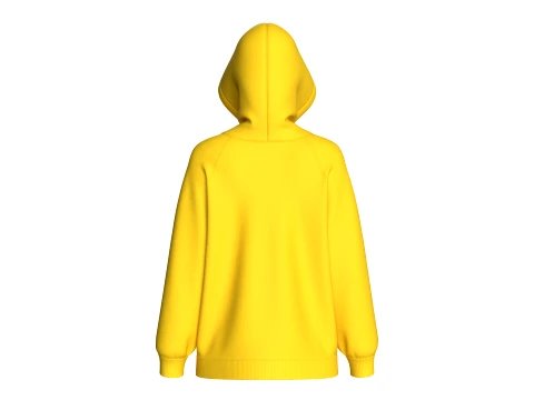 Girls Raglan Sleeve Hooded Jacket 3D Model