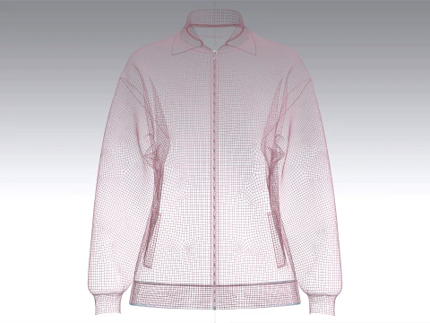 Girls Blush Element Zip-Up Jacket 3D Model