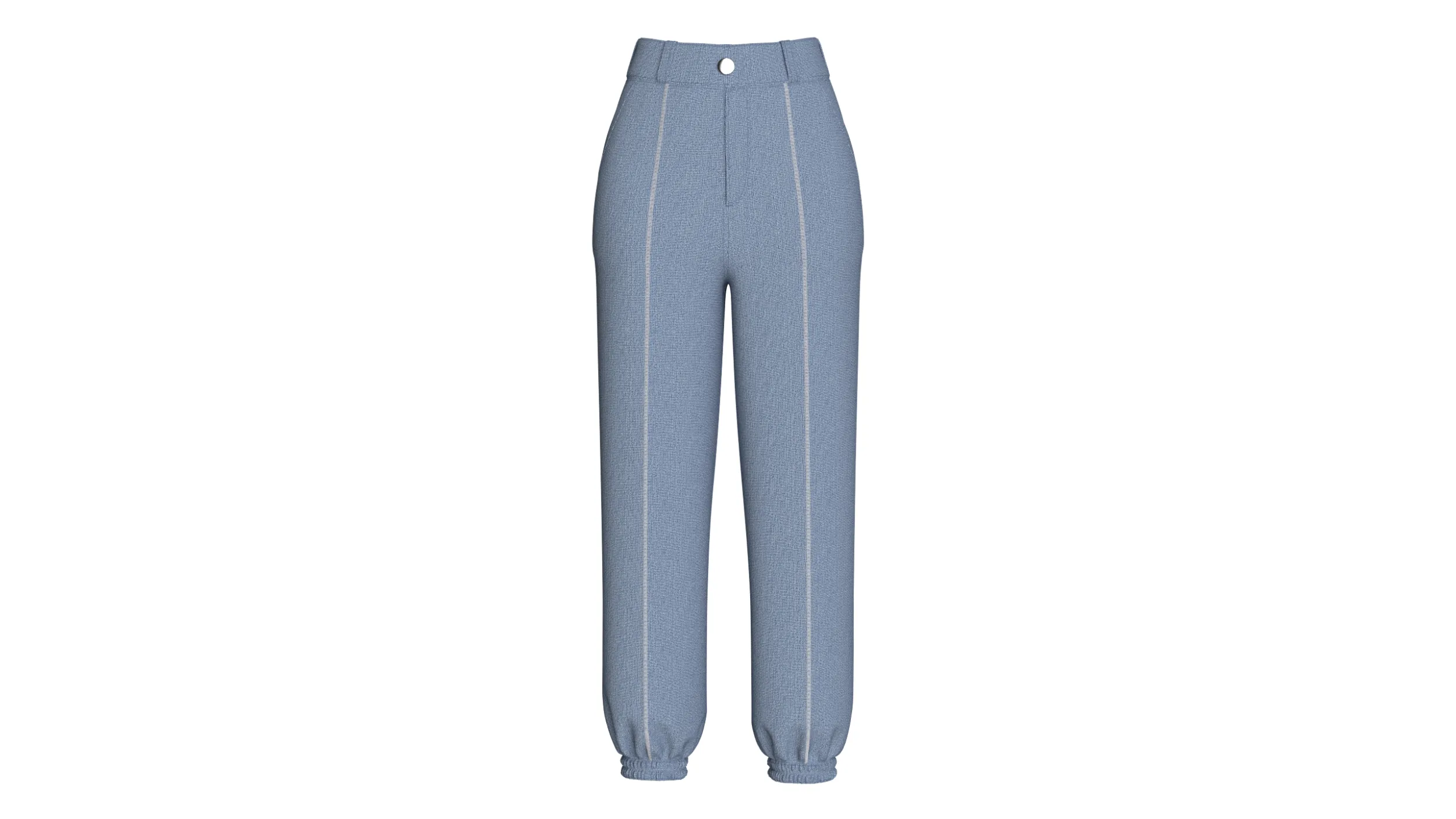 Pantaloni da jogging per ragazze in denim blu Modello 3D .c4d .max .obj .3ds .fbx .stl .blend 