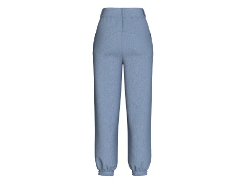 Pantaloni da jogging per ragazze in denim blu Modello 3D